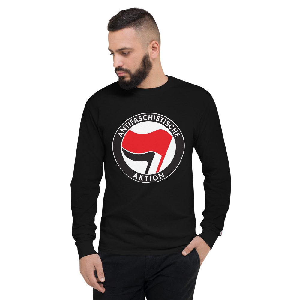 Antifa Antifaschistische Aktion Flag Men's Champion Long Sleeve Shirt