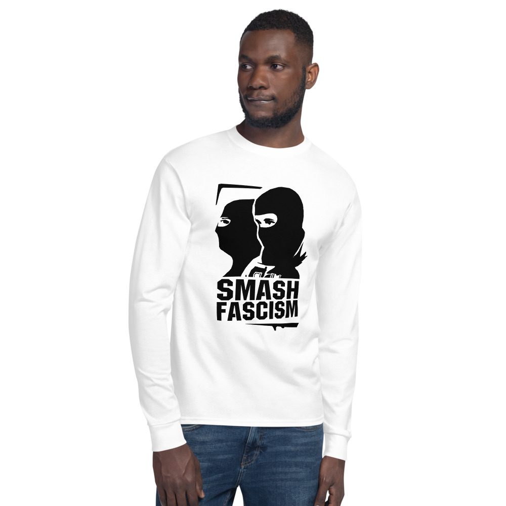 Smash Fascism Men's Champion Long Sleeve Shirt