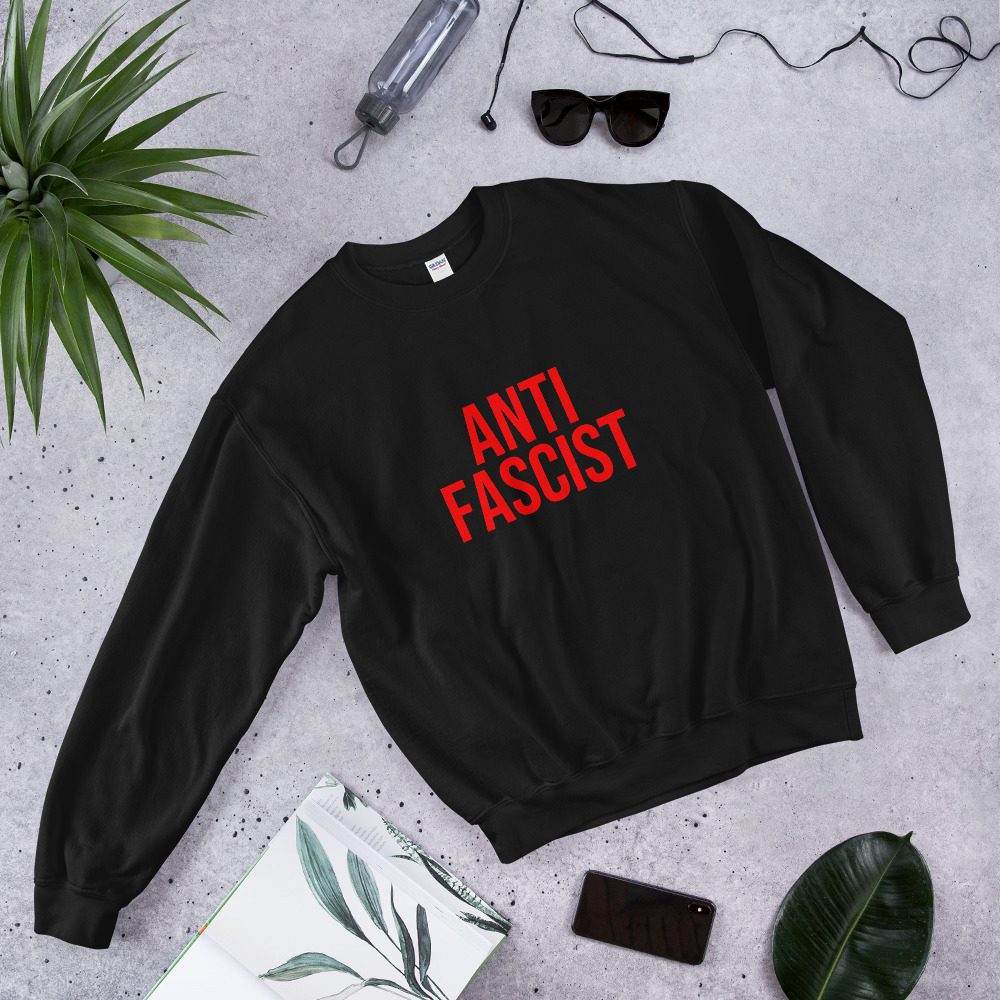 Anti-Fascist Red Unisex Sweatshirt