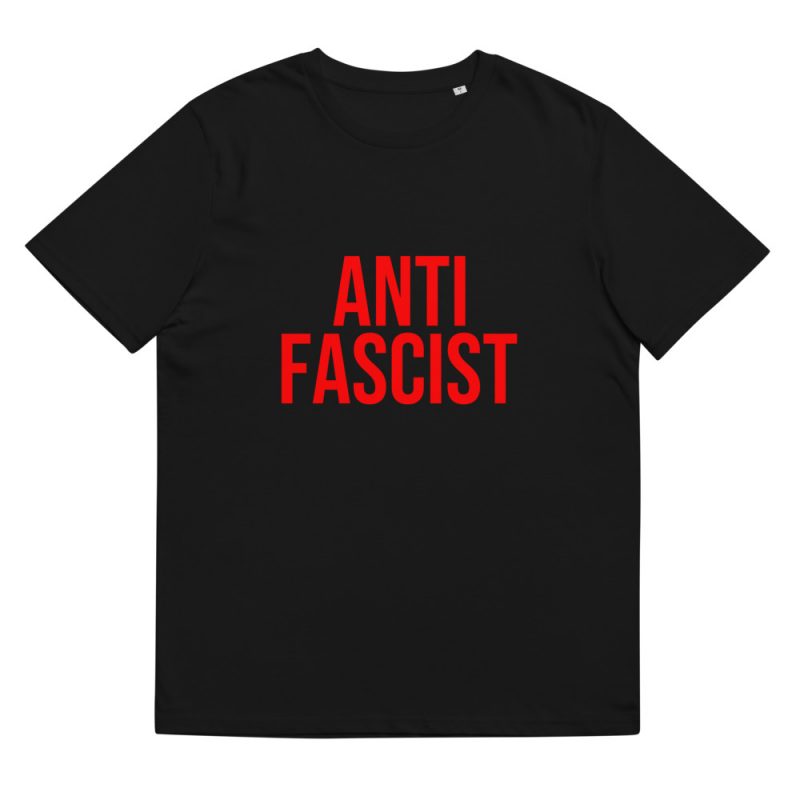 Anti-Fascist Red Unisex Organic Cotton T-shirt