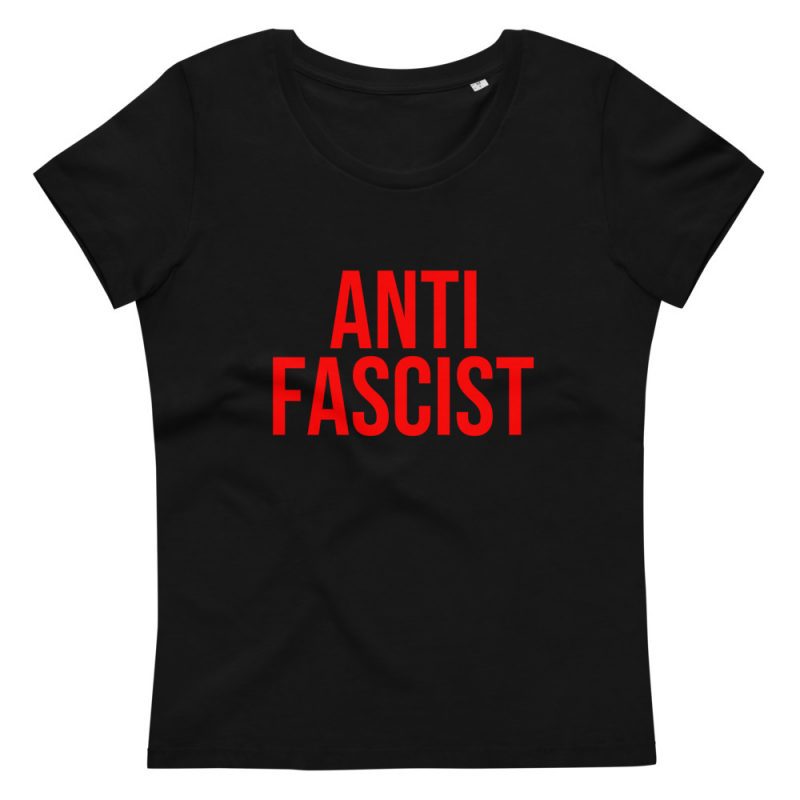 Anti-Fascist Red Women's Fitted Organic T-shirt