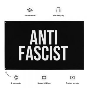 Anti-Fascist B/W Flag