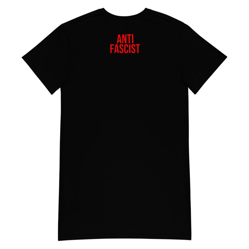 Sometimes Antisocial Always Antifascist T-shirt Dress