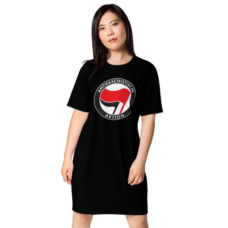 Antifa Antifaschistische Aktion Flag T-shirt Dress