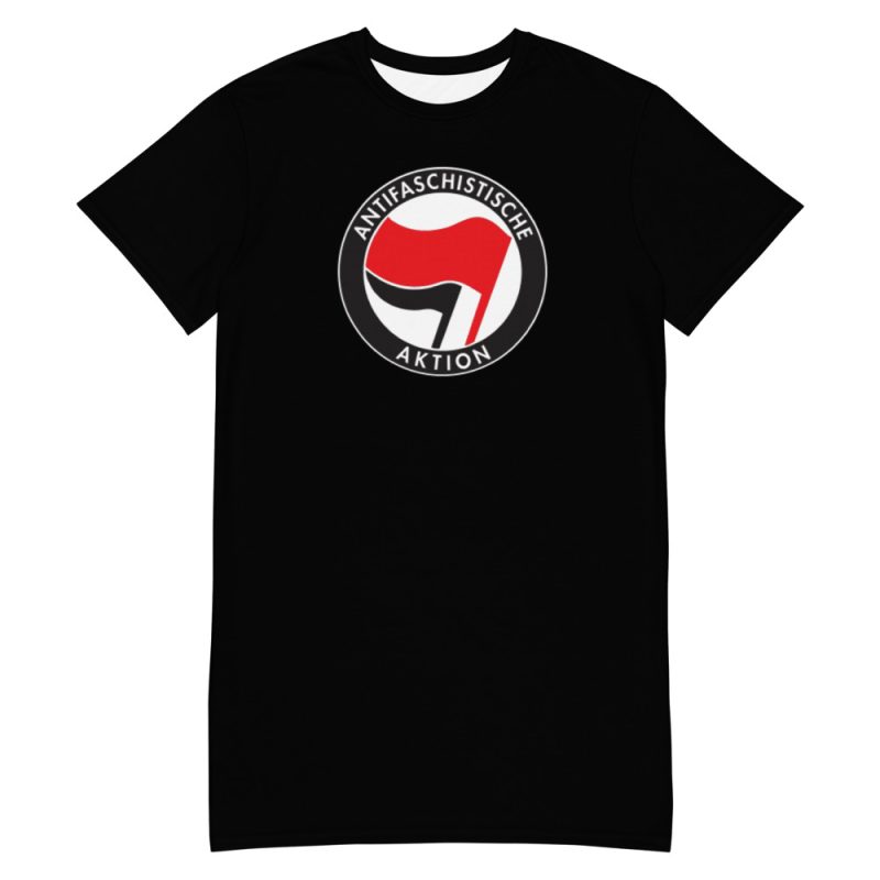 Antifa Antifaschistische Aktion Flag T-shirt Dress