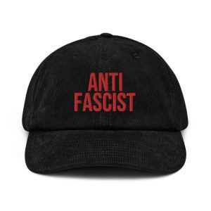 Anti-Fascist Red Corduroy Hat