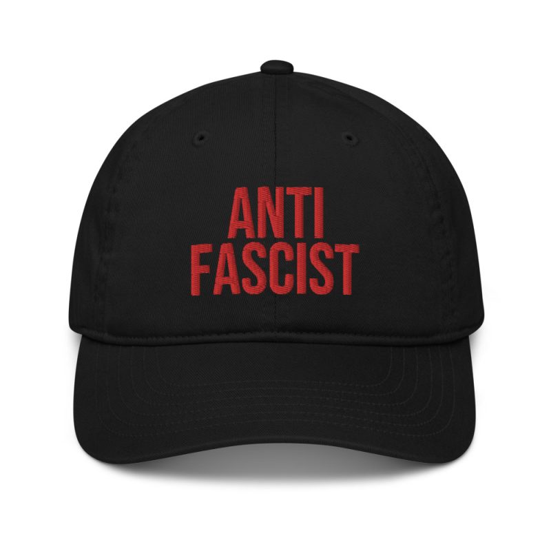 Anti-Fascist Red Organic Dad Hat