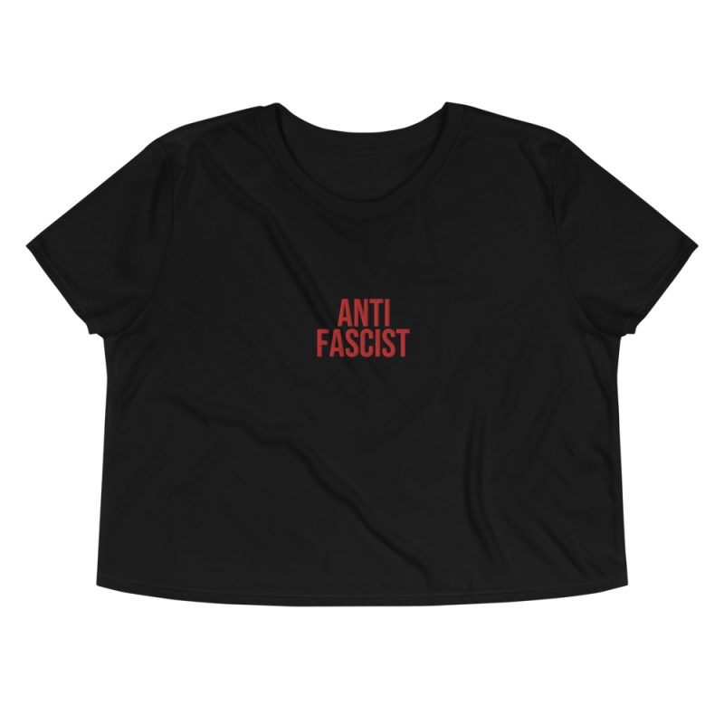 Anti-Fascist Red Crop T-shirt