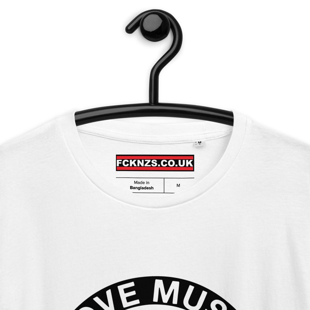 Love Music Hate Fascism Unisex Organic Cotton T-shirt