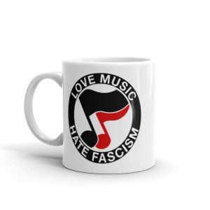 Love Music Hate Fascism Glossy Mug