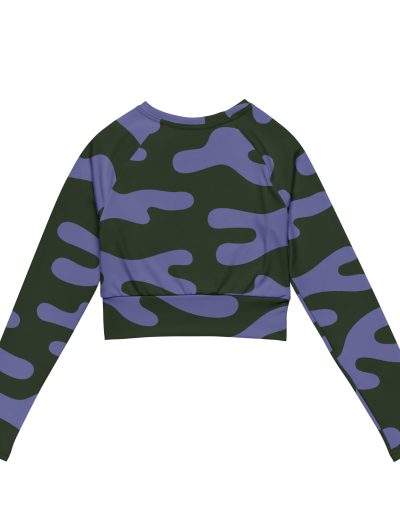 Sometimes Antisocial Always Antifascist Recycled Long-sleeve Crop Top