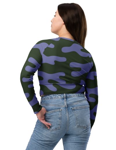Sometimes Antisocial Always Antifascist Recycled Long-sleeve Crop Top