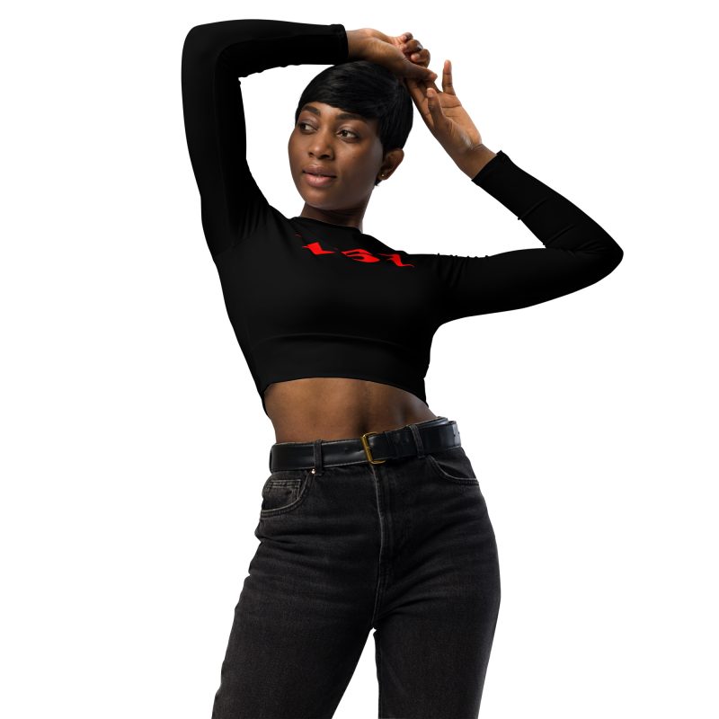 161 AFA Red Recycled Long-sleeve Crop Top
