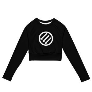 Antifa Iron Front 3 Arrows B/W Recycled Long-sleeve Crop Top