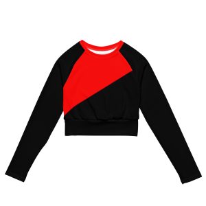 Anarcho-Syndicalism Recycled Long-sleeve Crop Top