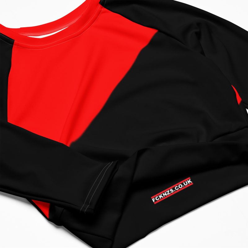 Anarcho-Syndicalism Recycled Long-sleeve Crop Top