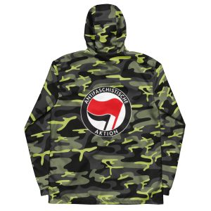 Antifa Antifaschistische Aktion Flag Camo Men’s Windbreaker