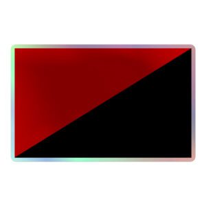 Anarcho-Syndicalism Flag Holographic Stickers