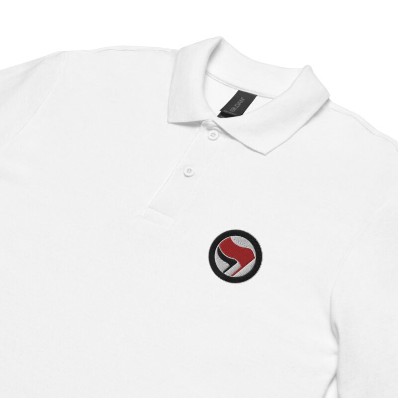 Antifa Antifaschistische Aktion Flag Unisex Pique Polo Shirt