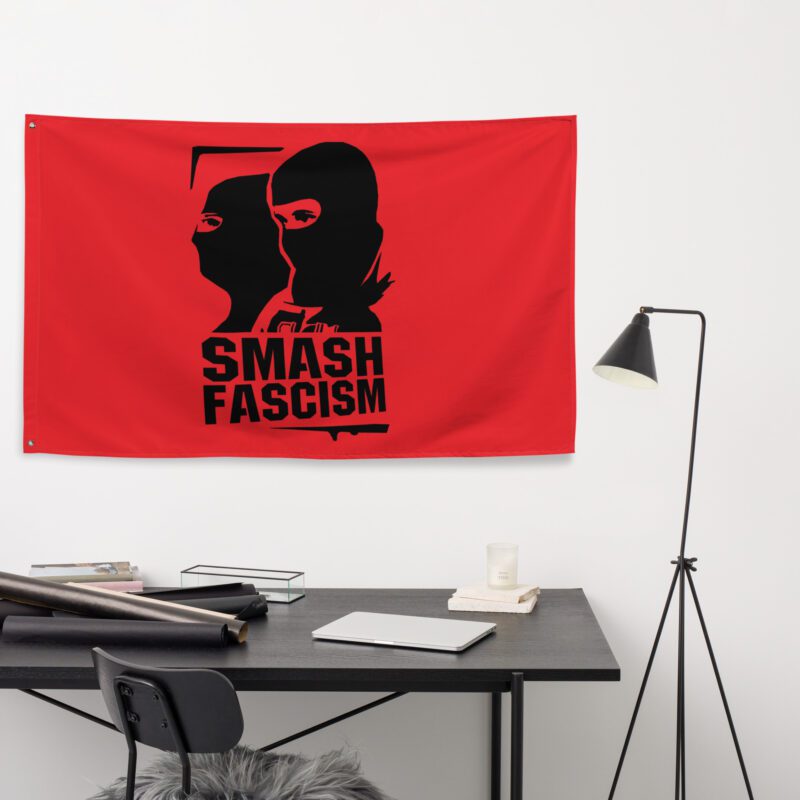 Smash Fascism Antifa Flag
