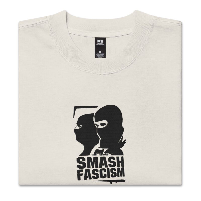 Smash Fascism Antifa Oversized Faded T-shirt