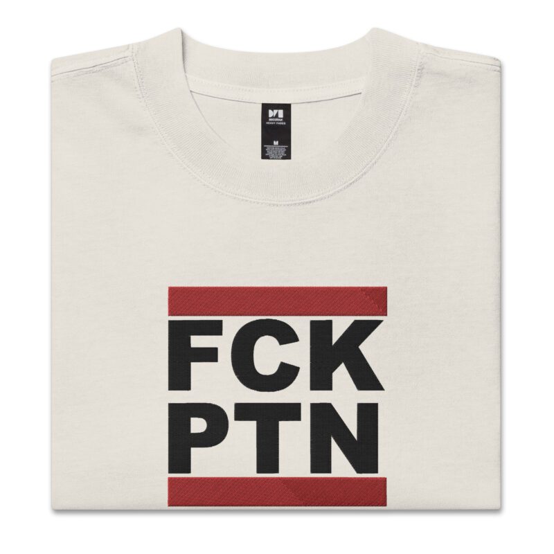 FCK PTN Fuck Putin Oversized Faded T-shirt