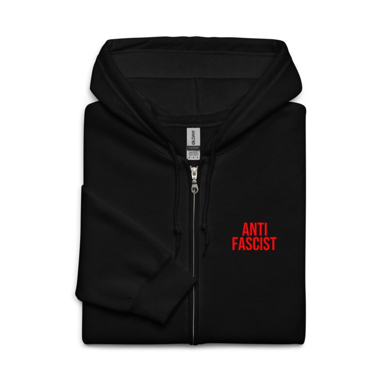 Anti-Fascist Antifa Red Unisex Heavy Blend Zip Hoodie