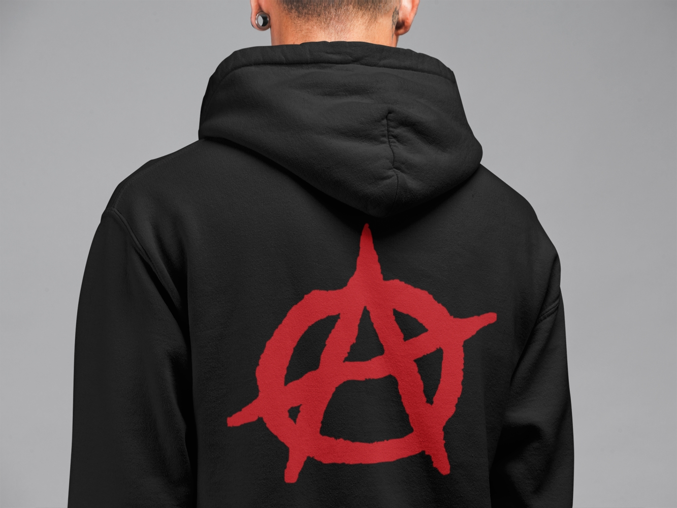 Anarchy Red Anarchist Symbol Unisex Zip Hoodie Antifa