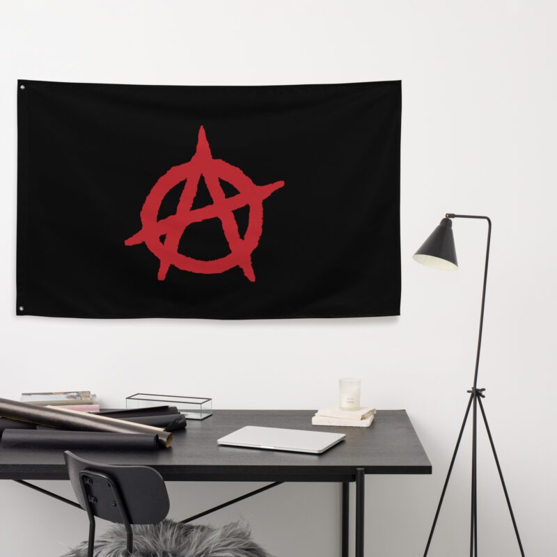 Anarchy Red Anarchist Symbol Flag