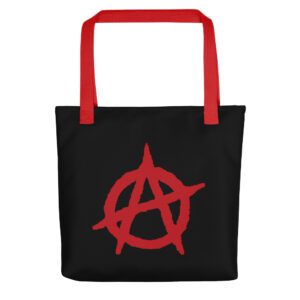 Anarchy Red Anarchist Symbol Tote Bag