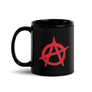Anarchy Red Anarchist Symbol Black Mug