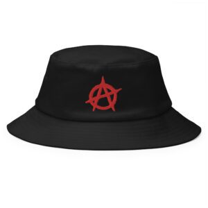 Anarchy Red Anarchist Symbol Old School Bucket Hat