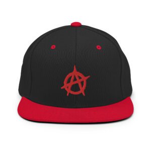 Anarchy Red Anarchist Symbol Snapback Hat