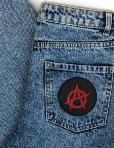 Anarchy Red Anarchist Symbol Embroidered Patches