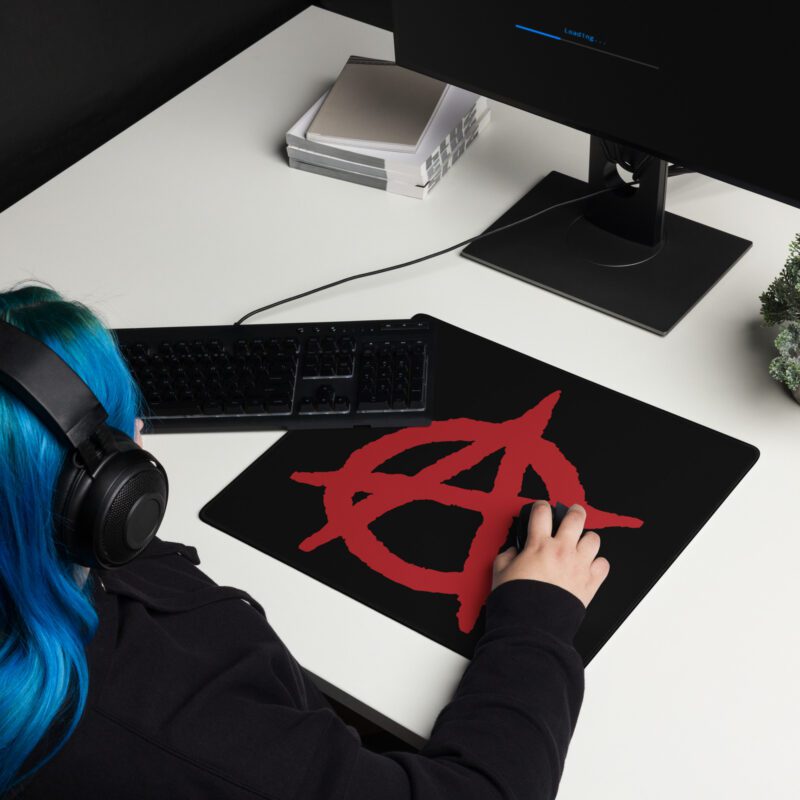 Anarchy Red Anarchist Symbol Gaming Mouse Pad