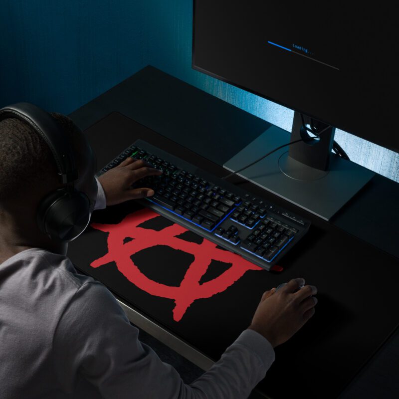 Anarchy Red Anarchist Symbol Gaming Mouse Pad