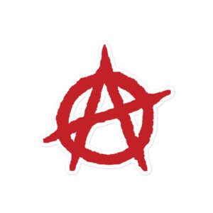 Anarchy Red Anarchist Symbol Bubble-free Stickers