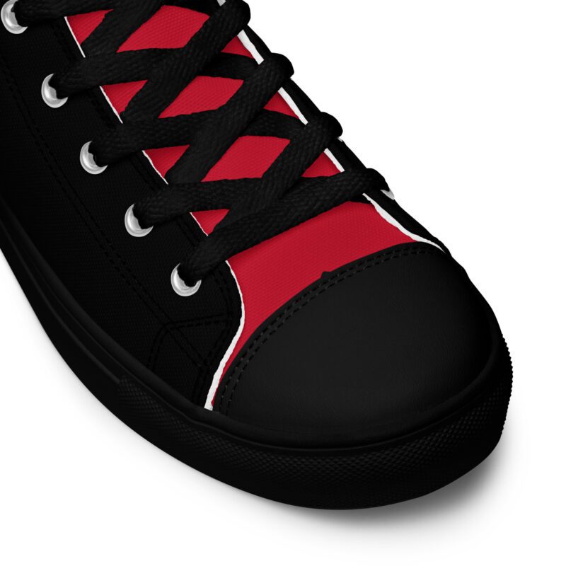 Anarchy Red Anarchist Symbol Men’s High Top Canvas Shoes