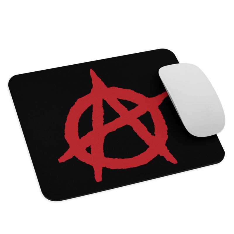 Anarchy Red Anarchist Symbol Mouse Pad