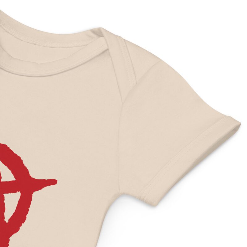 Anarchy Red Anarchist Symbol Organic Cotton Baby Bodysuit