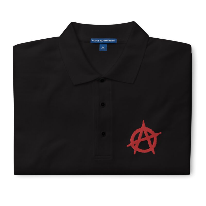 Anarchy Red Anarchist Symbol Men's Premium Polo