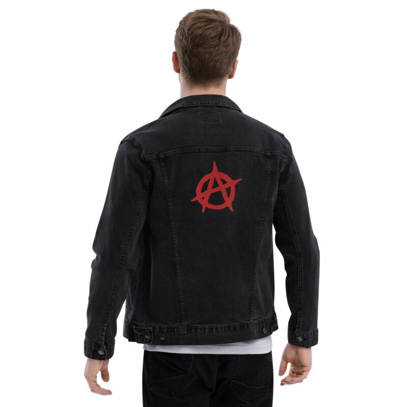 Anarchy Red Anarchist Symbol Unisex Denim Jacket