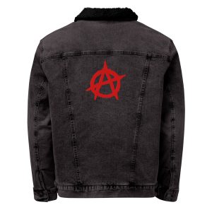 Anarchy Red Denim Sherpa Jacket