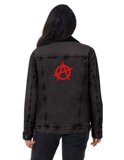 Anarchy Red Denim Sherpa Jacket