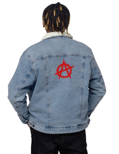 Anarchy Red Denim Sherpa Jacket