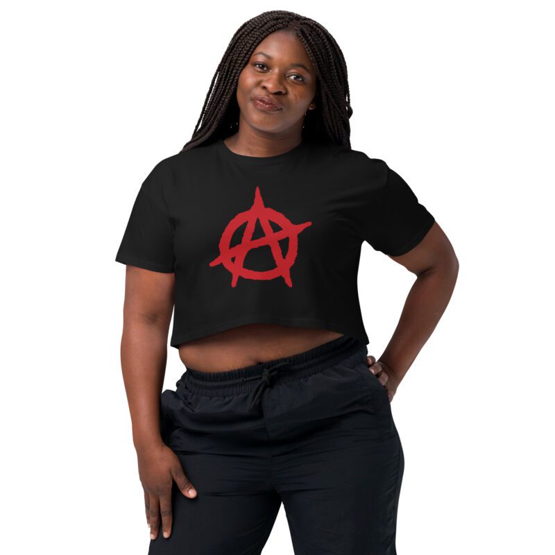 Anarchy Red Anarchist Symbol Women’s Crop Top