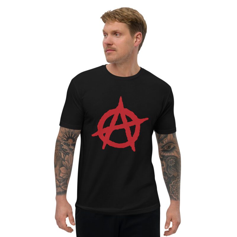 Anarchy Red Anarchist Symbol Men's Fitted T-shirt