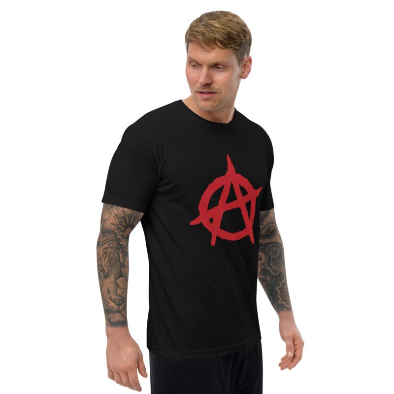 Anarchy Red Anarchist Symbol Men's Fitted T-shirt