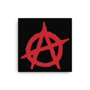Anarchy Red Anarchist Symbol Thin Canvas