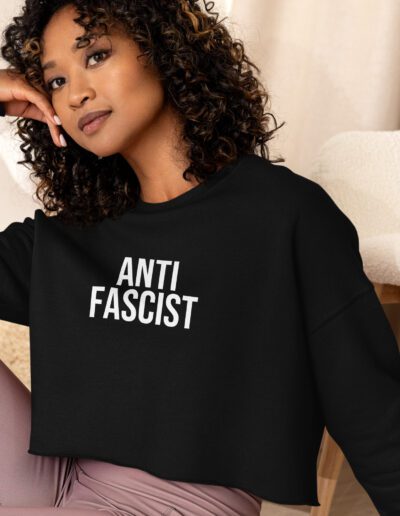 Anti-Fascist Crop Sweatshirt